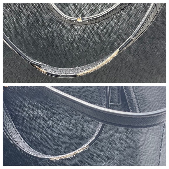 Tory Burch York Black Leather Large Buckle Tote - Picture 10 of 12